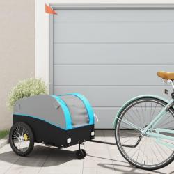 Remorque de vélo noir et bleu 45 kg fer alsavelo
