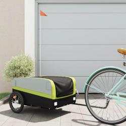 Remorque de vélo noir et vert 45 kg fer alsavelo