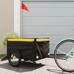 Remorque de vélo noir et jaune 45 kg fer alsavelo