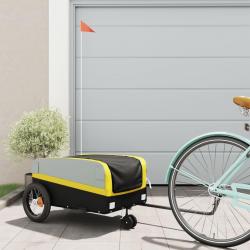 Remorque de vélo noir et jaune 30 kg fer alsavelo