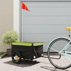 Remorque de vélo noir et vert 30 kg fer alsavelo