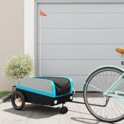 Remorque de vélo noir et bleu 30 kg fer alsavelo