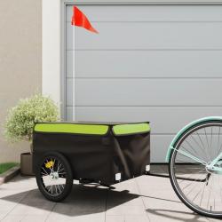 Remorque de vélo noir et vert 45 kg fer alsavelo