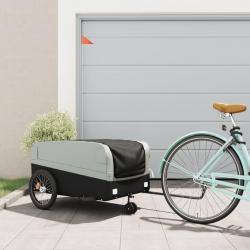 Remorque de vélo noir et gris 45 kg fer alsavelo
