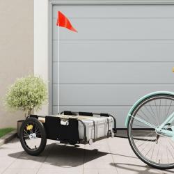 Remorque de vélo noir tissu oxford et fer alsavelo