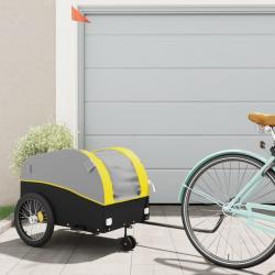 Remorque de vélo noir et jaune 45 kg fer alsavelo