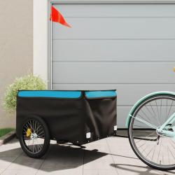 Remorque de vélo noir et bleu 45 kg fer alsavelo