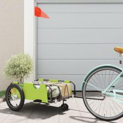 Remorque de vélo vert tissu oxford et fer alsavelo