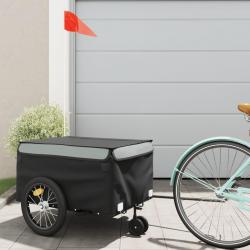 Remorque de vélo noir et gris 45 kg fer alsavelo