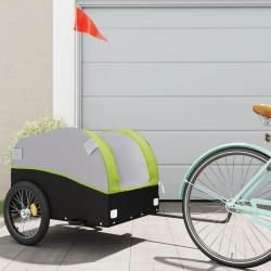 Remorque de vélo noir et vert 45 kg fer alsavelo