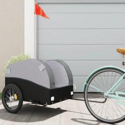 Remorque de vélo noir et gris 45 kg fer alsavelo