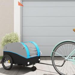 Remorque de vélo noir et bleu 30 kg fer alsavelo