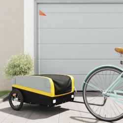 Remorque de vélo noir et jaune 45 kg fer alsavelo