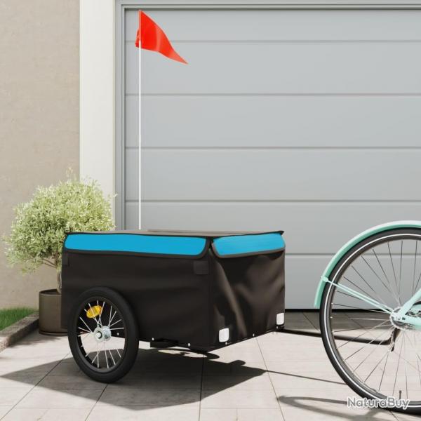 Remorque de vlo noir et bleu 45 kg fer alsavelo