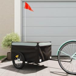 Remorque de vélo noir et gris 45 kg fer alsavelo