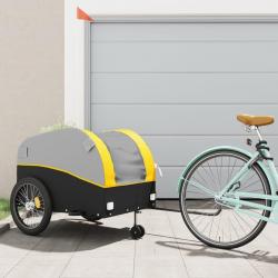 Remorque de vélo noir et jaune 45 kg fer alsavelo