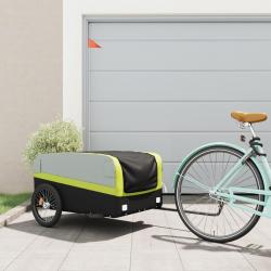 Remorque de vélo noir et vert 45 kg fer alsavelo