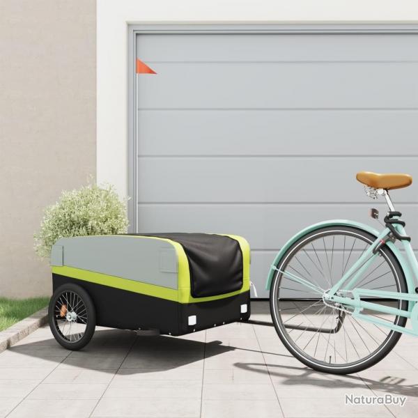Remorque de vlo noir et vert 45 kg fer alsavelo
