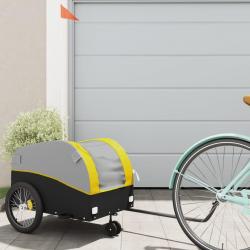 Remorque de vélo noir et jaune 30 kg fer alsavelo