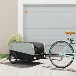 Remorque de vélo noir et gris 45 kg fer alsavelo