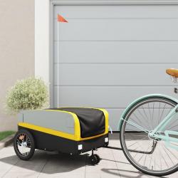 Remorque de vélo noir et jaune 45 kg fer alsavelo
