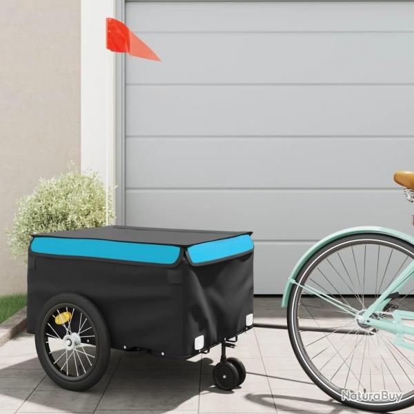 Remorque de vlo noir et bleu 45 kg fer alsavelo
