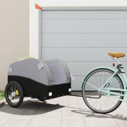 Remorque de vélo noir et gris 45 kg fer alsavelo