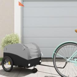Remorque de vélo noir et gris 30 kg fer alsavelo