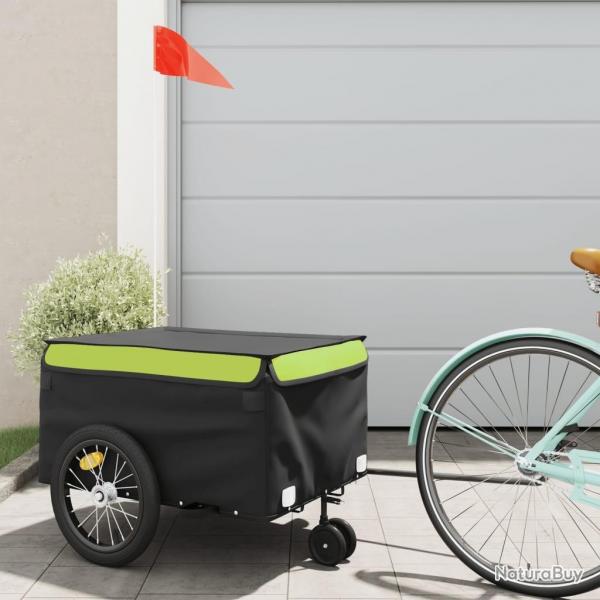 Remorque de vlo noir et vert 45 kg fer alsavelo