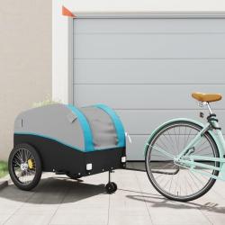 Remorque de vélo noir et bleu 45 kg fer alsavelo