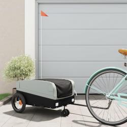 Remorque de vélo noir et gris 30 kg fer alsavelo