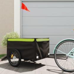 Remorque de vélo noir et vert 45 kg fer alsavelo