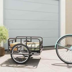 Remorque de vélo 130x73x48,5 cm acier noir alsavelo