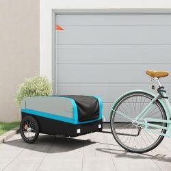 Remorque de vélo noir et bleu 45 kg fer alsavelo