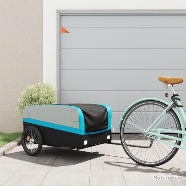 Remorque de vlo noir et bleu 45 kg fer alsavelo