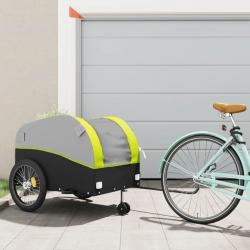 Remorque de vélo noir et vert 45 kg fer alsavelo