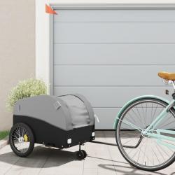 Remorque de vélo noir et gris 45 kg fer alsavelo