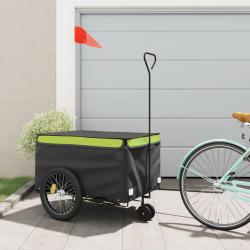 Remorque de vélo noir et vert 45 kg fer alsavelo