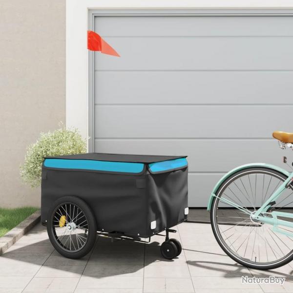 Remorque de vlo noir et bleu 45 kg fer alsavelo