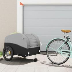 Remorque de vélo noir et gris 45 kg fer alsavelo