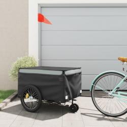 Remorque de vélo noir et gris 45 kg fer alsavelo