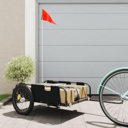 Remorque de vélo noir tissu oxford et fer alsavelo