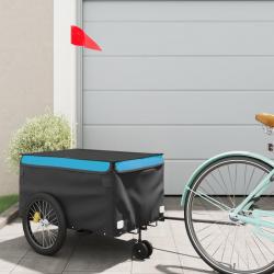 Remorque de vélo noir et bleu 30 kg fer alsavelo