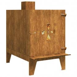 Réchaud de camping 35x50x60 cm acier corten alsavelo