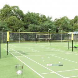 Filet de badminton jaune et noir 600x155 cm tissu PE alsavelo