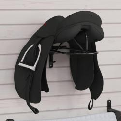 Porte-selle mural noir fer alsavelo