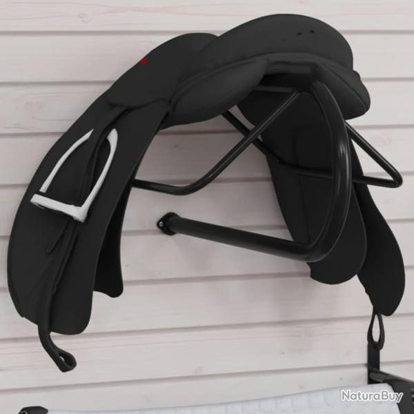 Porte-selle mural noir fer alsavelo