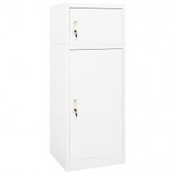 Armoire à selles Blanc 53x53x140 cm Acier alsavelo