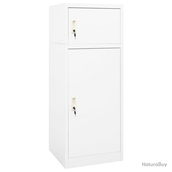 Armoire  selles Blanc 53x53x140 cm Acier alsavelo