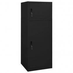 Armoire à selles Noir 53x53x140 cm Acier alsavelo